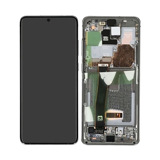 Picture of Original LCD Complete with Frame for Samsung Galaxy S20 Ultra G988F GH82-22327C - Color: White