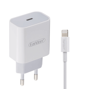 Picture of Earldom ES-EU4 USB Charger with Cable Lightning - Color: White