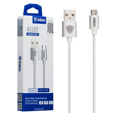 Picture of inkax CK-64 Fast Charging Cable Micro-USB 2.1Α 1m - Color: Silver