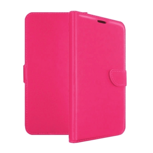Θήκη Βιβλίο Stand Leather Wallet with Clip για Alcatel Idol X Plus - Χρώμα: Ροζ