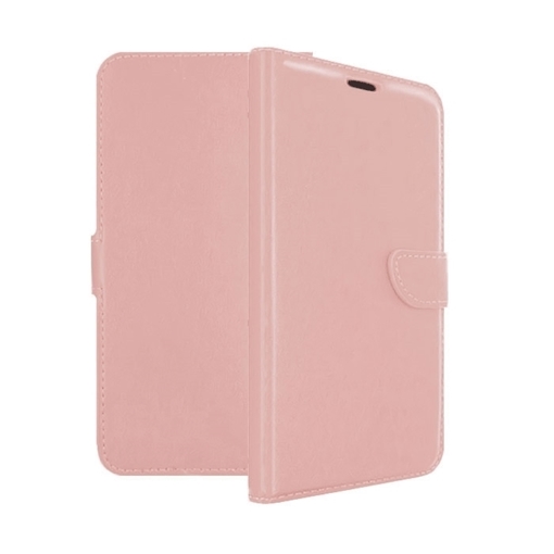 Θήκη Βιβλίο Stand Leather Wallet with Clip για Sony Xperia XZ2 - Χρώμα: Χρυσό Ροζ