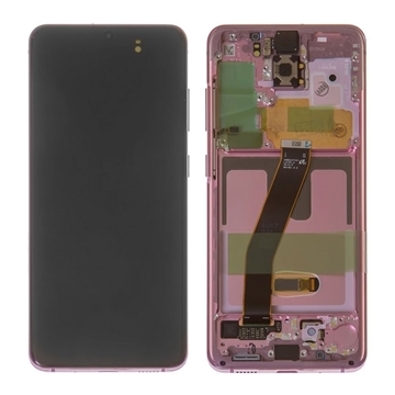 Εικόνα της Γνήσια Οθόνη LCD με Μηχανισμό Αφής και Πλαίσιο για Samsung Galaxy S20 G980F/G981B GH82-22131C - Χρώμα: Ροζ