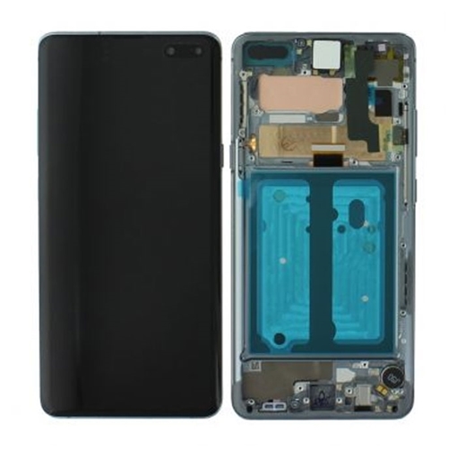 Γνήσια Οθόνη LCD με Μηχανισμό Αφής και Πλαίσιο για Samsung Galaxy S10 5G G977F GH82-20442B - Χρώμα: Majestic Black