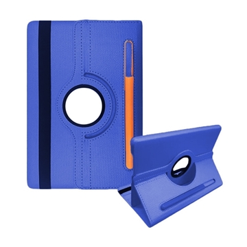 Picture of Case Rotating 360 Stand with Pencil Case for Samsung T500 Galaxy Tab A7 - Color: Dark Blue
