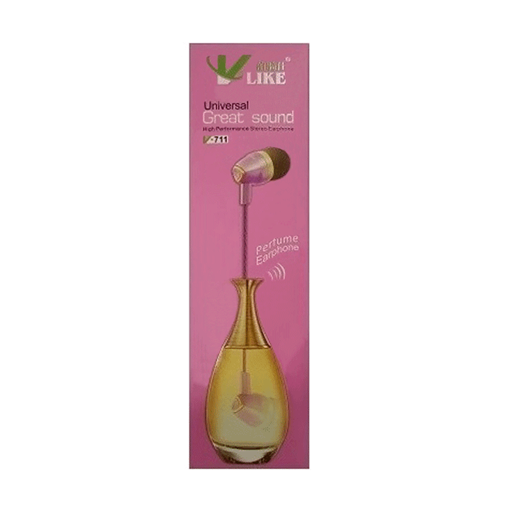 Vlike V-711 Handsfree Earphones Perfume ακουστικά με Άρωμα - Χρώμα: Ροζ