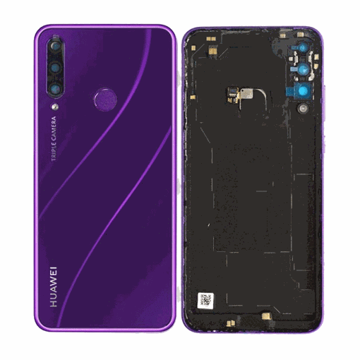 Picture of Original BackCover with FingerPrint and  Camera Lens for Huawei Y6p 02353QQX - Color: Purple