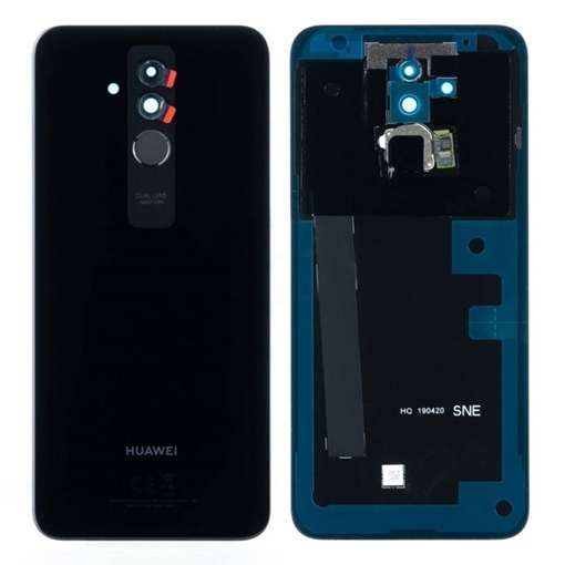 Γνήσιο Πίσω Καπάκι με Δακτυλικό Αποτύπωμα και Τζαμάκι Κάμερας για Huawei Mate 20 Lite 02352DKP - Χρώμα: Μαύρο