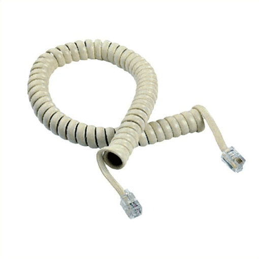 Καλώδιο Σταθερού Τηλεφώνου Spiral / Coil Cord Telephone Cable 0,5mm  -Χρώμα: Λευκό