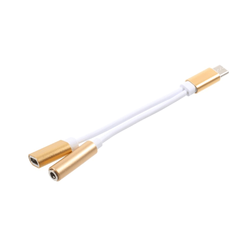 Picture of Cable Type-C to Type-C amd Audio Jack  - Color: Gold