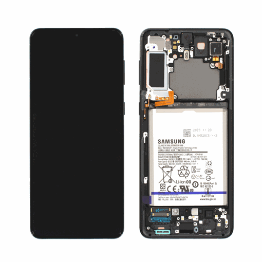 Picture of Original AMOLED Complete with Frame and Battery for Samsung Galaxy S21 Plus (G996B) GH82-24555A -Color: Black