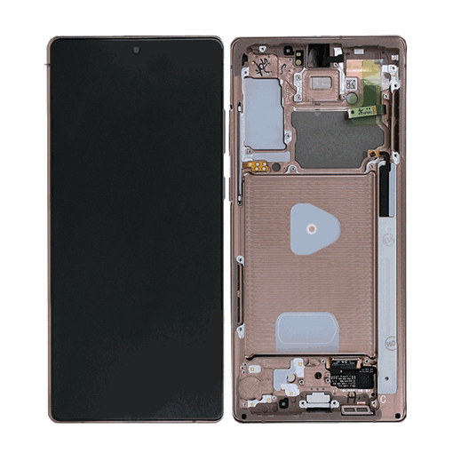 Γνήσια Οθόνη LCD με Μηχανισμό Αφής και Πλαίσιο για Samsung Galaxy Note 20 (N980F) GH82-23495B - Χρώμα: Mystic Bronze