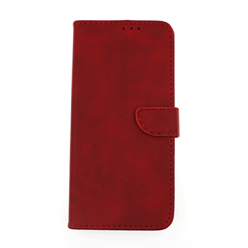 Picture of Leather Book Case with Clip for Xiaomi POCO M3  - Color: Red