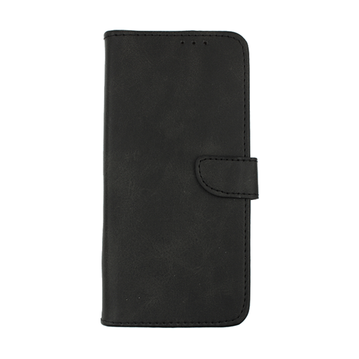 Picture of Leather Book Case with Clip for Huawei Y6 2018 - Color: Black