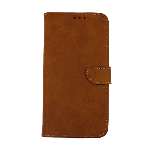 Picture of Leather Book Case with Clip for Samsung A307F / A507F Galaxy A30s /A50s - Color:  Dark Brown