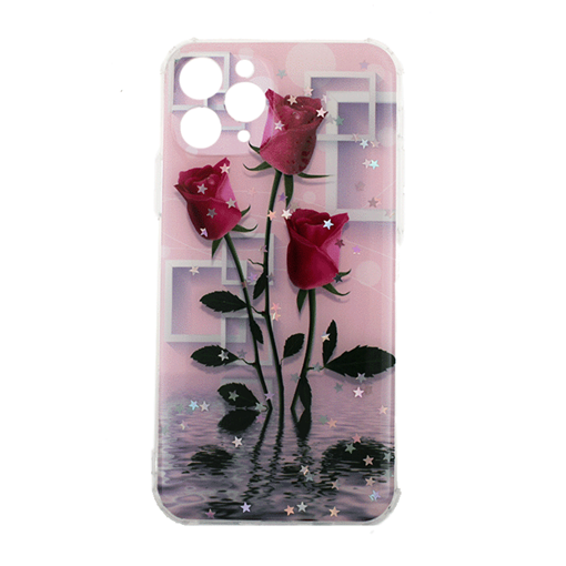 Picture of Silicone Case for Apple iPhone 11 Pro -Design: Red Flower