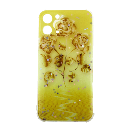 Θήκη Πλάτης Σιλικόνης για Apple iPhone 11 Pro - Σχέδιο : Κίτρινα Λουλούδια