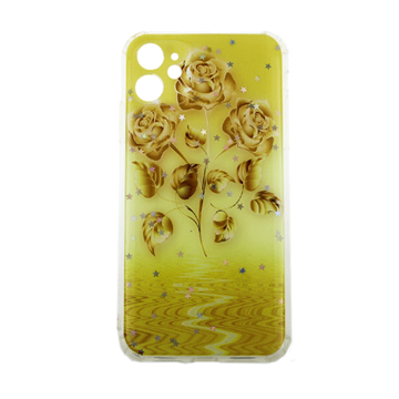 Εικόνα της Θήκη Πλάτης Σιλικόνης για iphone 11  - Σχέδιο: Κίτρινα Λουλούδια