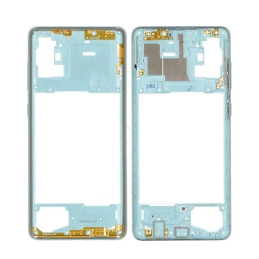 Μεσαίο Πλαίσιο με Καλωδιοταινία Middle Frame with Flex για Samsung Galaxy A71 A715F - Χρώμα: Prism Crush Blue