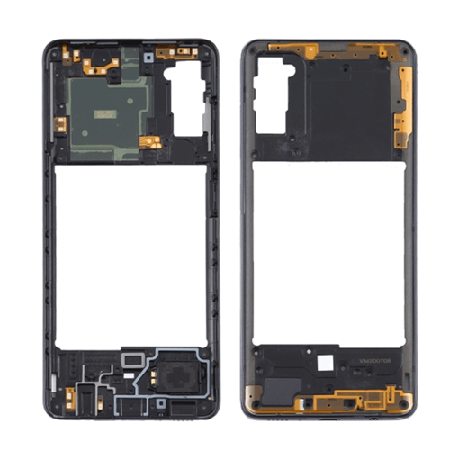 Μεσαίο Πλαίσιο με Καλωδιοταινία Middle Frame with Flex για Samsung Galaxy A41 A415F - Χρώμα: Μαύρο