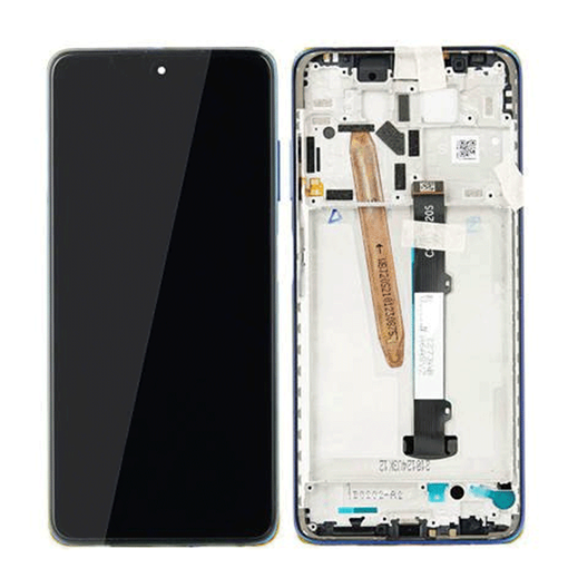 Γνήσια Οθόνη LCD με Μηχανισμό Αφής και Πλαίσιο για Xiaomi Poco X3 Pro 560003J20S00 (Service Pack) - Χρώμα: Μπλε