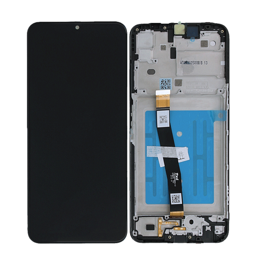 Γνήσια Οθόνη LCD με Μηχανισμό Αφής και Πλαίσιο για Samsung Galaxy A22 5G (A226) GH81-20694A - Χρώμα: Μαύρο