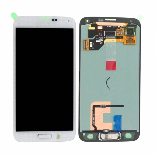 Γνήσια Οθόνη LCD με Μηχανισμό Αφής για Samsung Galaxy S5 G900F GH97-15959A - Χρώμα: Λευκό