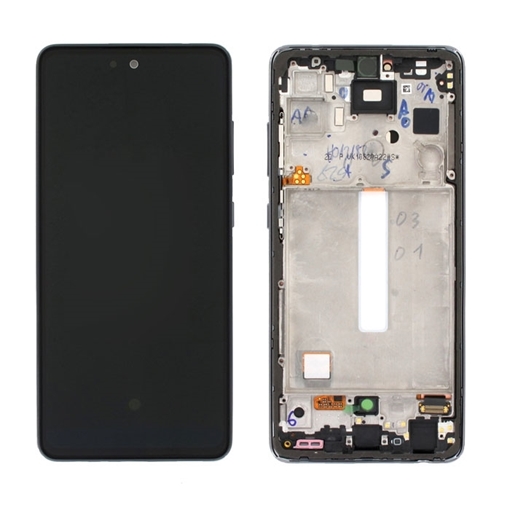 Γνήσια Οθόνη LCD με Μηχανισμό Αφής και Πλαίσιο για Samsung Galaxy A52s  A528B GH82-26861A /GH82-26863A - Χρώμα: Μαύρο