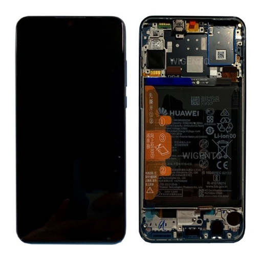 Picture of Original LCD Complete with Frame and Battery for Huawei P30 Lite New Edition 2020 MAR-LX1B (Service Pack) 02353FPX - Colour: Black