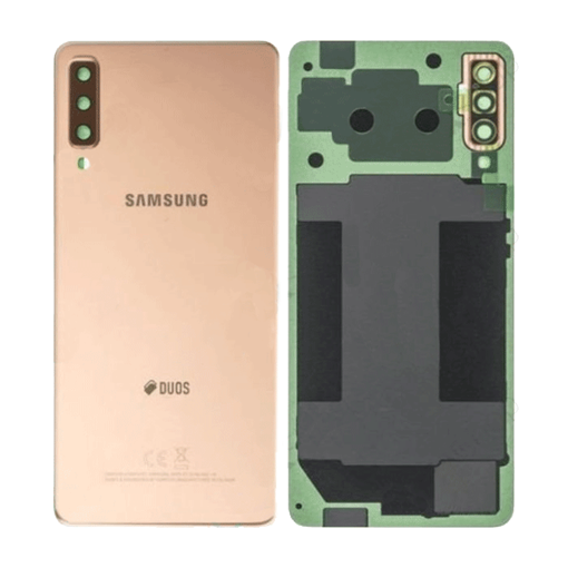 Γνήσιο Πίσω Καπάκι με Τζαμάκι Κάμερας για Samsung Galaxy A7 2018 A750 Duos GH82-17833C - Χρώμα: Χρυσό