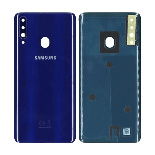 Γνήσιο Πίσω Καπάκι με Τζαμάκι Κάμερας για Samsung Galaxy A20S A207F GH81-19447A - Χρώμα: Μπλε