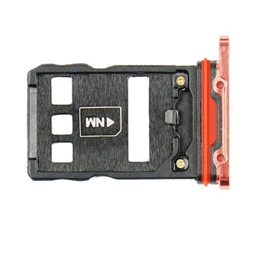 Γνήσια Υποδοχή Κάρτας SIM και SD (SIM Tray) για Huawei P30 Pro 51661MFG -Χρώμα: Amber Red