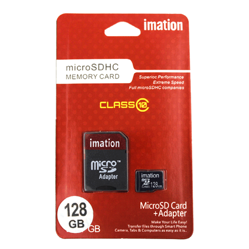 Imation Micro SD Memory Card with Adapter 128GB