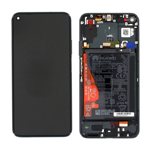Picture of Original LCD Complete with Frame and Battery for Honor 20 / Nova 5T (Service Pack) 02352TMU - Colour: Black