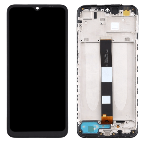 Γνήσια Οθόνη LCD με Μηχανισμό Αφής και Πλαίσιο για Xiaomi Redmi 9A / 9C 5600070C3L00 (Service Pack) - Χρώμα: Μαύρο