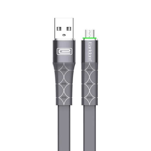 EARLDOM EC-081M Καλώδιο Φόρτισης και Μεταφοράς Δεδομένων Micro-USB (100cm) Data and Charging Cable - Χρώμα: Γκρί