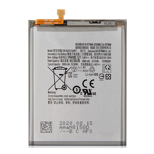 Picture of Battery EB-BA315ABY Compatible with Samsung Galaxy A31 A315F - 5000mAh