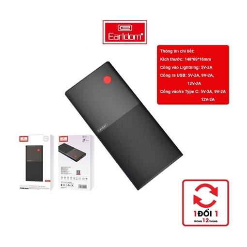 Picture of Earldom ET-PD04 Power Bank 10.000mAh Black