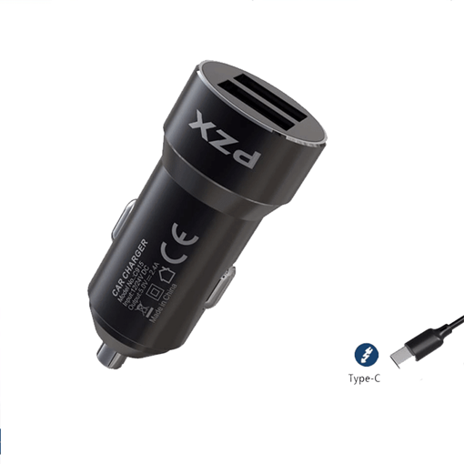 Picture of PZX C915  Car Charger for 2 USB Port και Cable Micro USB - Color: Black