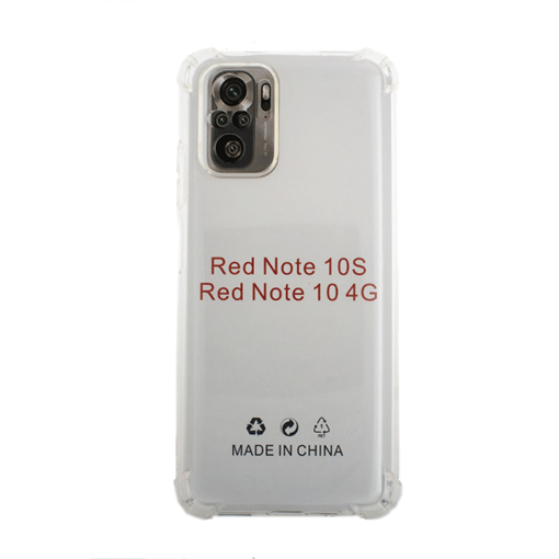 Θήκη Πλάτης Σιλικόνης Anti Shock 1.5mm για Xiaomi Redmi Note 10  - Χρώμα: Διαφανές