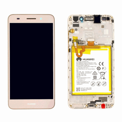 Picture of Original LCD Complete with Frame and Battery for Huawei Y6 II (Service Pack) 02350VUK - Colour: Gold