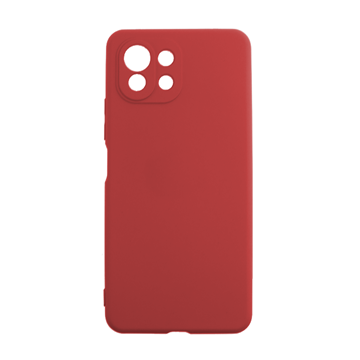 Picture of Silicone Case Soft Back Cover for Xiaomi Mi 11 Lite  - Color: Red