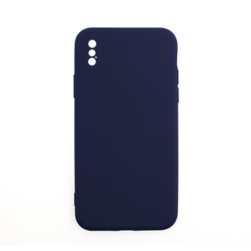 Εικόνα της Θήκη Πλάτης Σιλικόνης Soft Back Cover για iPhone X / XS - Χρώμα: Σκούρο Μπλέ