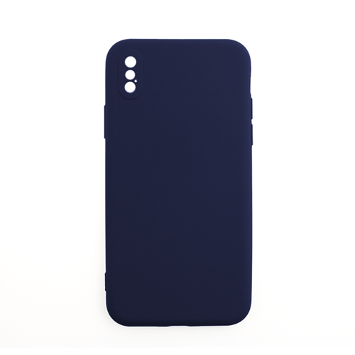 Θήκη Πλάτης Σιλικόνης Soft Back Cover για iPhone X / XS - Χρώμα: Σκούρο Μπλέ