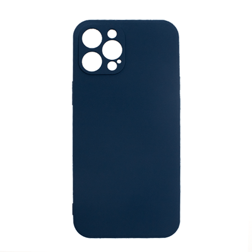 Picture of Silicone Case Soft Back Cover for iPhone 12 PRO MAX - Color: Dark Blue