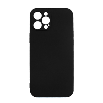 Picture of Silicone Case Soft Back Cover for iPhone 12 PRO MAX - Color: Black