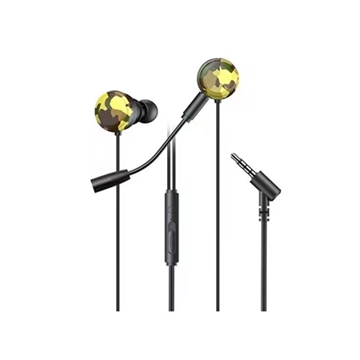Picture of Awei L6 In Ear Earphones Stereo Sport Earphone With Mic Music Headset Phone Neckband Earbuds Headphone - Color: Camouflage Green