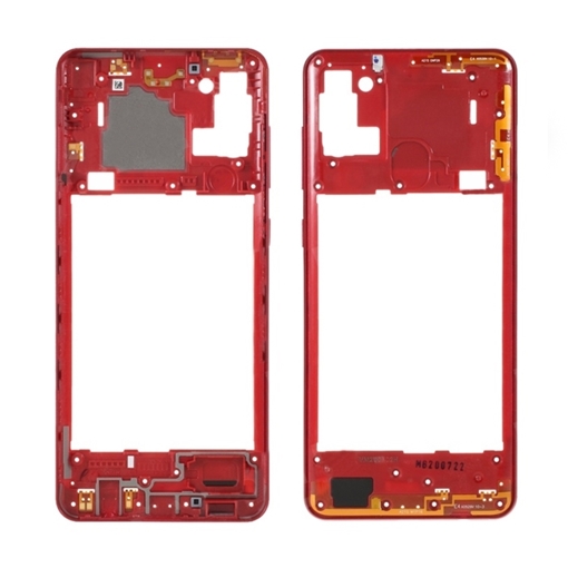 Μεσαίο Πλαίσιο με Καλωδιοταινία Middle Frame with Flex  για Samsung Galaxy A21s A217F  WITH FLEX - Χρώμα: Κόκκινο