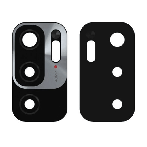 Τζαμάκι κάμερας (camera lens) για Xiaomi Redmi Note 10 5G - Χρώμα: Μαύρο