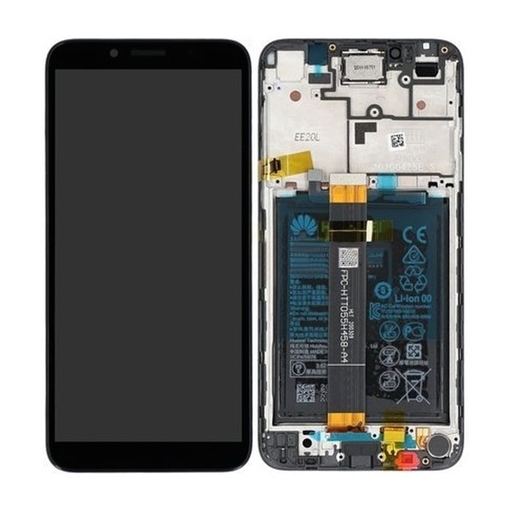 Picture of Original LCD Complete with Frame and Battery (Service Pack) for Huawei Y5p 02353RJP - Color: Black