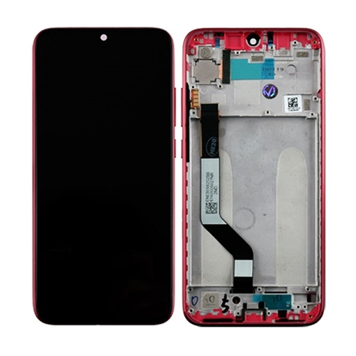 Γνήσια Οθόνη LCD με Μηχανισμό Αφής και Πλαίσιο για Xiaomi Redmi Note 7 5609100030C7 (Service Pack) - Χρώμα: κόκκινο